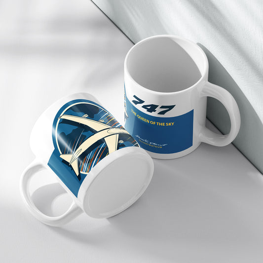 Mug illustré - Boeing 747 - The Queen of the Sky