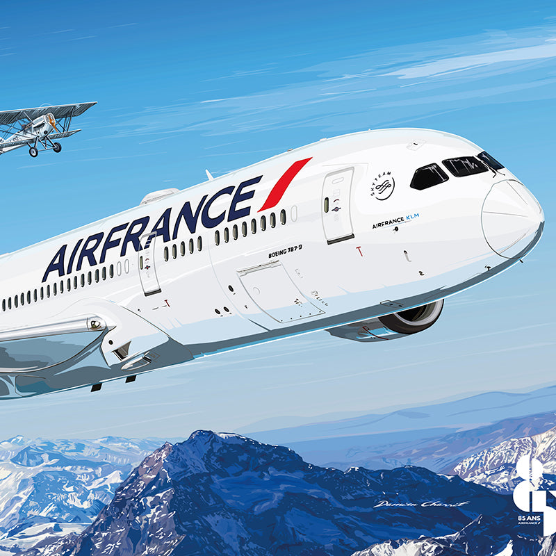 Boeing 787 & Potez 25 – 85 ans d’Air France